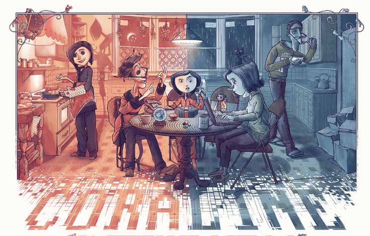 เรื่อง คอรัลไลน์ (Coraline) เขียนโดย นีล ไกแมน (Neil Gaiman) กำกับภาพยนตร์โดย เฮนรี เซลิค (Henry Selick)