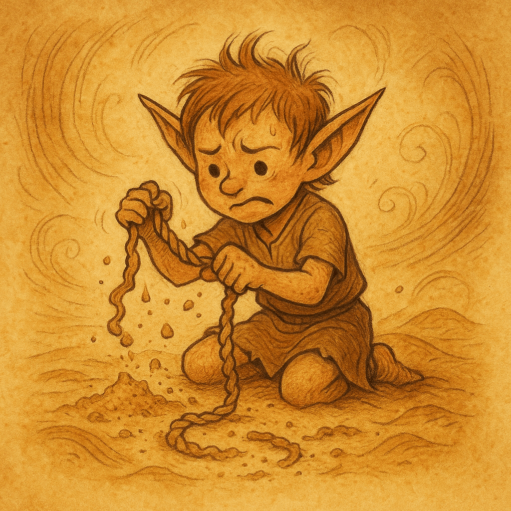 เอลฟ์ถักเชือกจากทราย